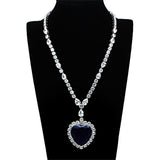 Rhodium Brass Jewelry Sets with AAA Grade CZ  in Amethyst