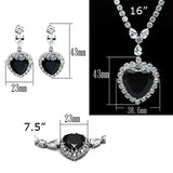 Rhodium Brass Jewelry Sets with AAA Grade CZ  in Amethyst
