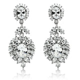 Rhodium Brass Jewelry Sets with AAA Grade CZ  in Clear