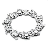 Rhodium Brass Jewelry Sets with AAA Grade CZ  in Clear