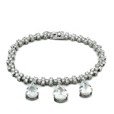 Rhodium Brass Jewelry Sets with AAA Grade CZ  in Clear