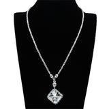 Rhodium Brass Jewelry Sets with AAA Grade CZ  in Clear