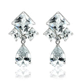 Rhodium Brass Jewelry Sets with AAA Grade CZ  in Clear