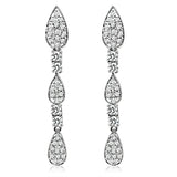 Rhodium Brass Jewelry Sets with AAA Grade CZ  in Clear
