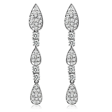 Rhodium Brass Jewelry Sets with AAA Grade CZ  in Clear