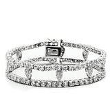 Rhodium Brass Jewelry Sets with AAA Grade CZ  in Clear