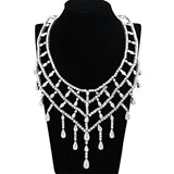 Rhodium Brass Jewelry Sets with AAA Grade CZ  in Clear