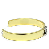 Gold+Rhodium White Metal Bangle with Top Grade Crystal  in Clear