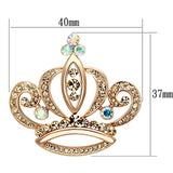 Flash Rose Gold White Metal Brooches with Top Grade Crystal  in Multi Color