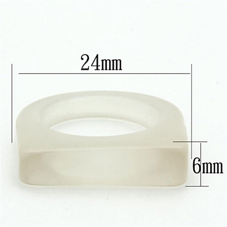 Resin Ring with Synthetic Synthetic Stone in Clear