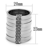 Rhodium Brass Ring with Epoxy  in Jet