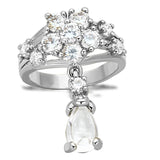 Rhodium Brass Jewelry Sets with AAA Grade CZ  in Clear