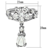 Rhodium Brass Jewelry Sets with AAA Grade CZ  in Clear