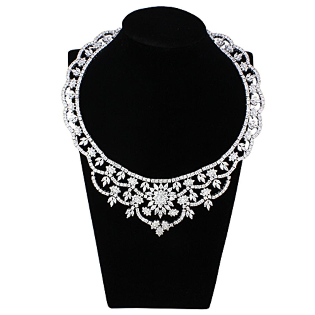 Rhodium Brass Jewelry Sets with AAA Grade CZ  in Clear