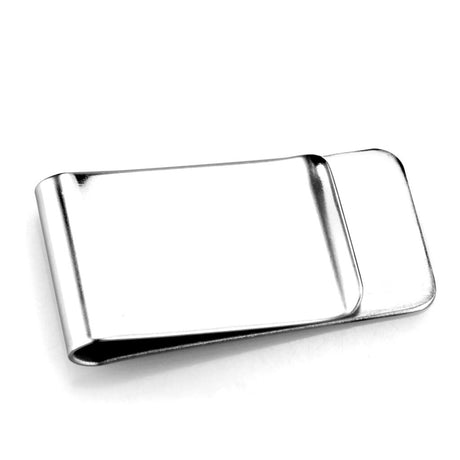 High polished (no plating) Stainless Steel Money clip with No Stone