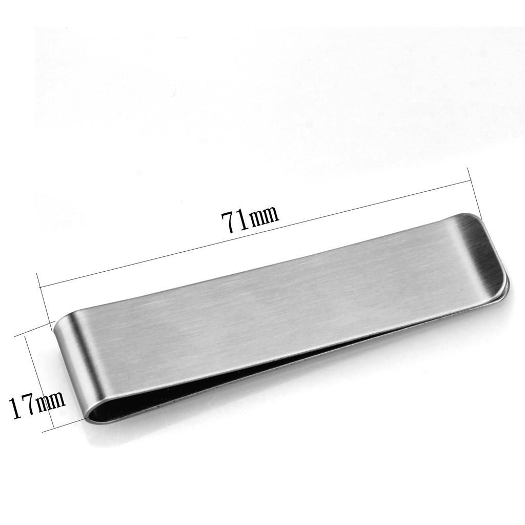 High polished (no plating) Stainless Steel Money clip with No Stone