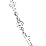 Rhodium Brass Necklace with No Stone