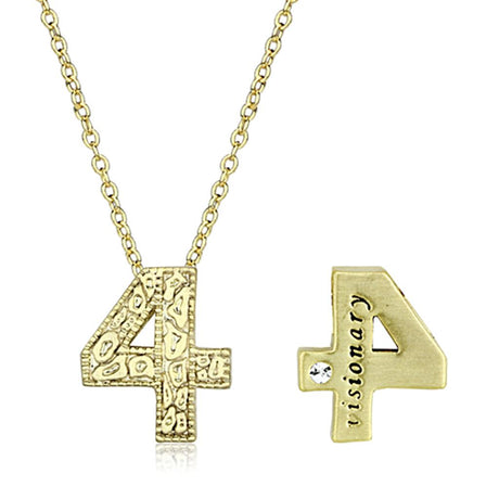 Flash Gold Brass Chain Pendant with Top Grade Crystal  in Clear