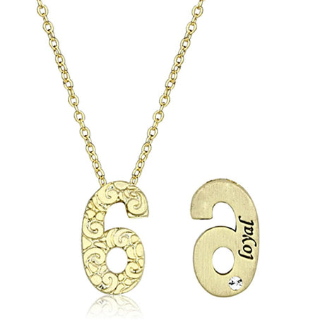 Flash Gold Brass Chain Pendant with Top Grade Crystal  in Clear