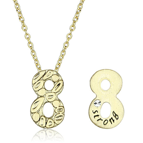 Flash Gold Brass Chain Pendant with Top Grade Crystal  in Clear