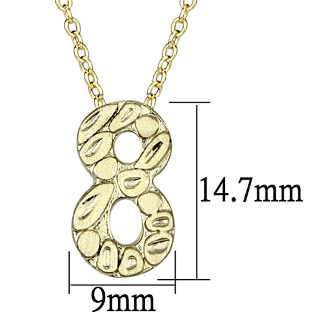 Flash Gold Brass Chain Pendant with Top Grade Crystal  in Clear
