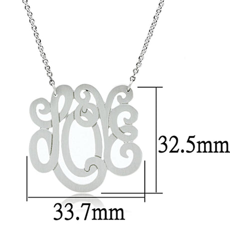 Rhodium Brass Chain Pendant with No Stone