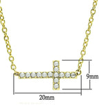 Flash Gold Brass Chain Pendant with Top Grade Crystal  in Clear