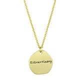 Gold Brass Chain Pendant with Top Grade Crystal  in Clear