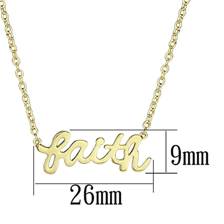 Gold Brass Chain Pendant with No Stone