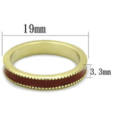 Gold Brass Ring with Epoxy  in Brown
