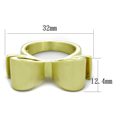 Gold & Brush Brass Ring with Epoxy  in White
