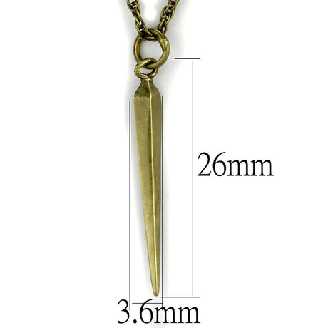 Antique Copper Brass Chain Pendant with No Stone