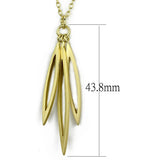 Gold & Brush Brass Chain Pendant with No Stone