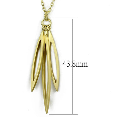 Gold & Brush Brass Chain Pendant with No Stone