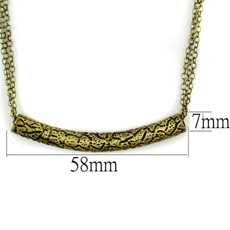 Antique Copper Brass Necklace with No Stone