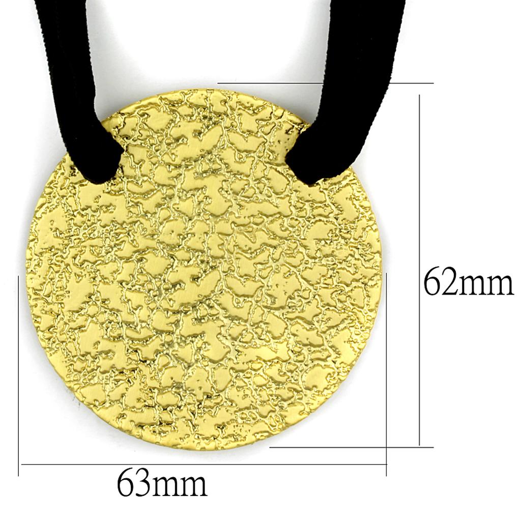 Gold & Brush Brass Chain Pendant with No Stone