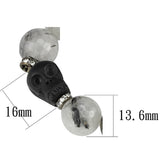 Ruthenium Brass Bracelet with Synthetic Onyx in Multi Color