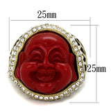 Antique Copper Brass Ring with Synthetic Synthetic Stone in Siam