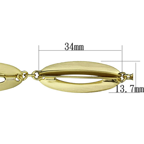 Gold & Brush Brass Bracelet with No Stone