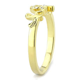 Flash Gold Brass Ring with Top Grade Crystal  in Clear