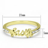 Flash Gold Brass Ring with Top Grade Crystal  in Clear