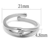 Rhodium Brass Ring with No Stone