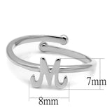 Rhodium Brass Ring with No Stone