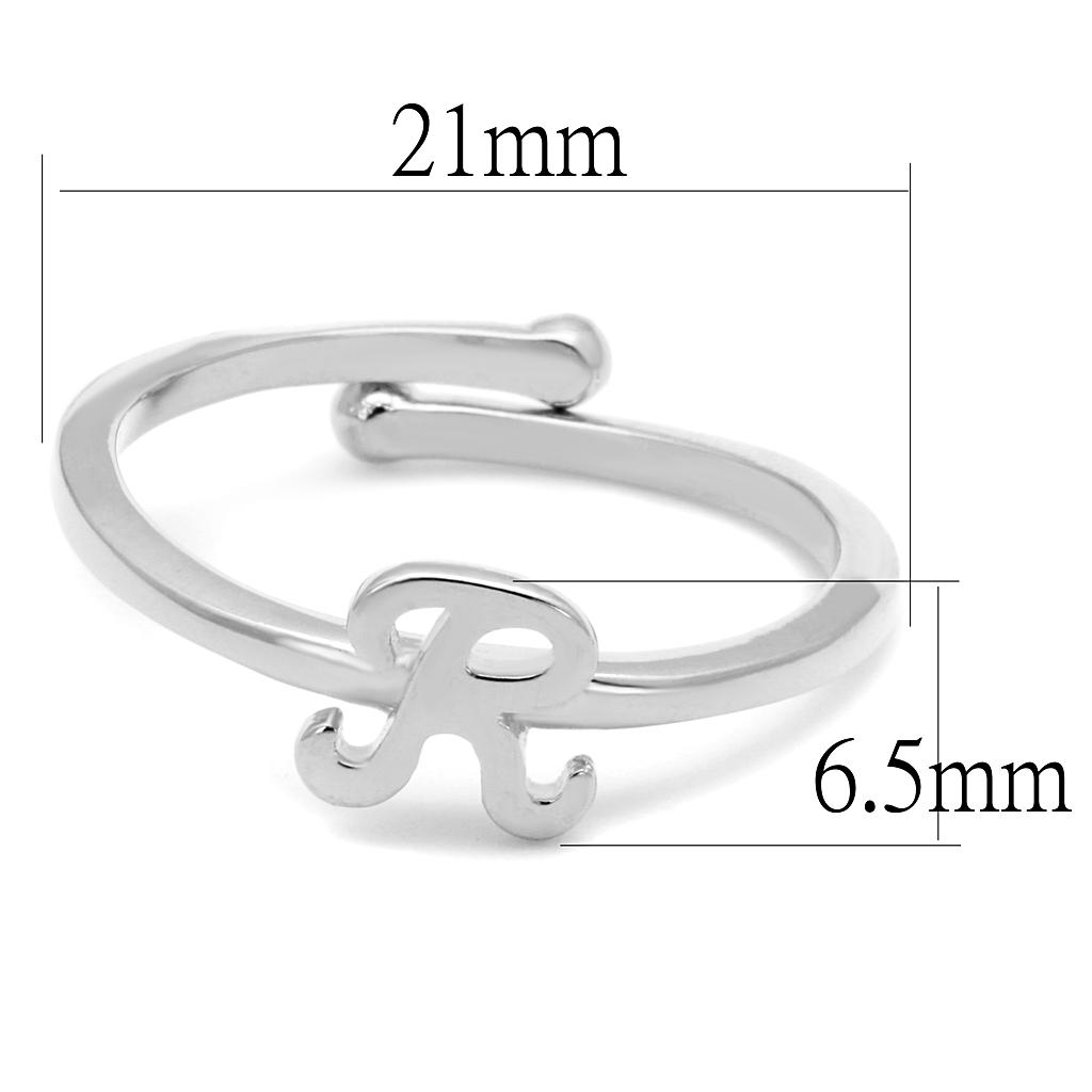 Rhodium Brass Ring with No Stone