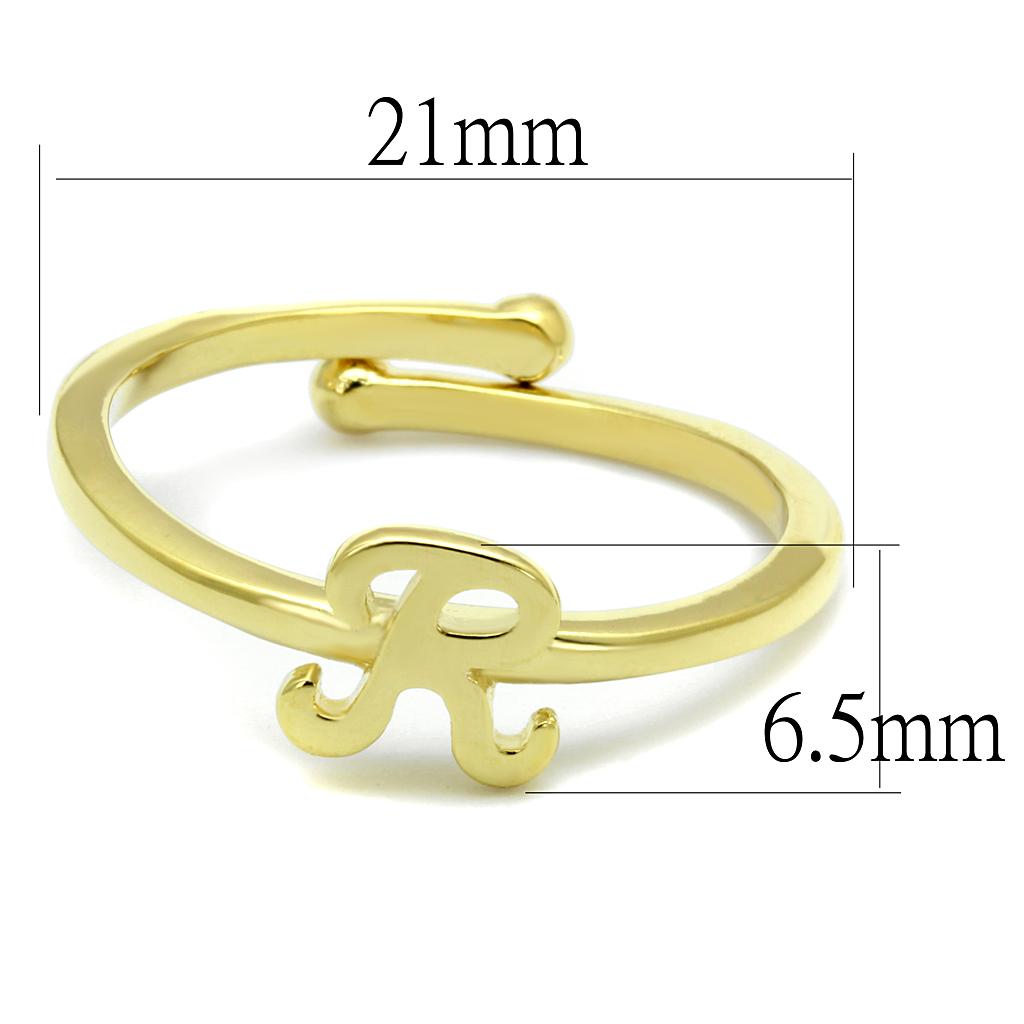 Flash Gold Brass Ring with No Stone