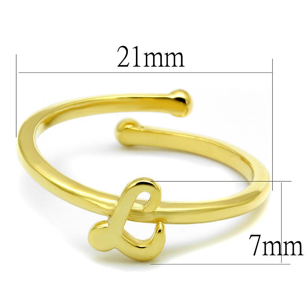 Flash Gold Brass Ring with No Stone