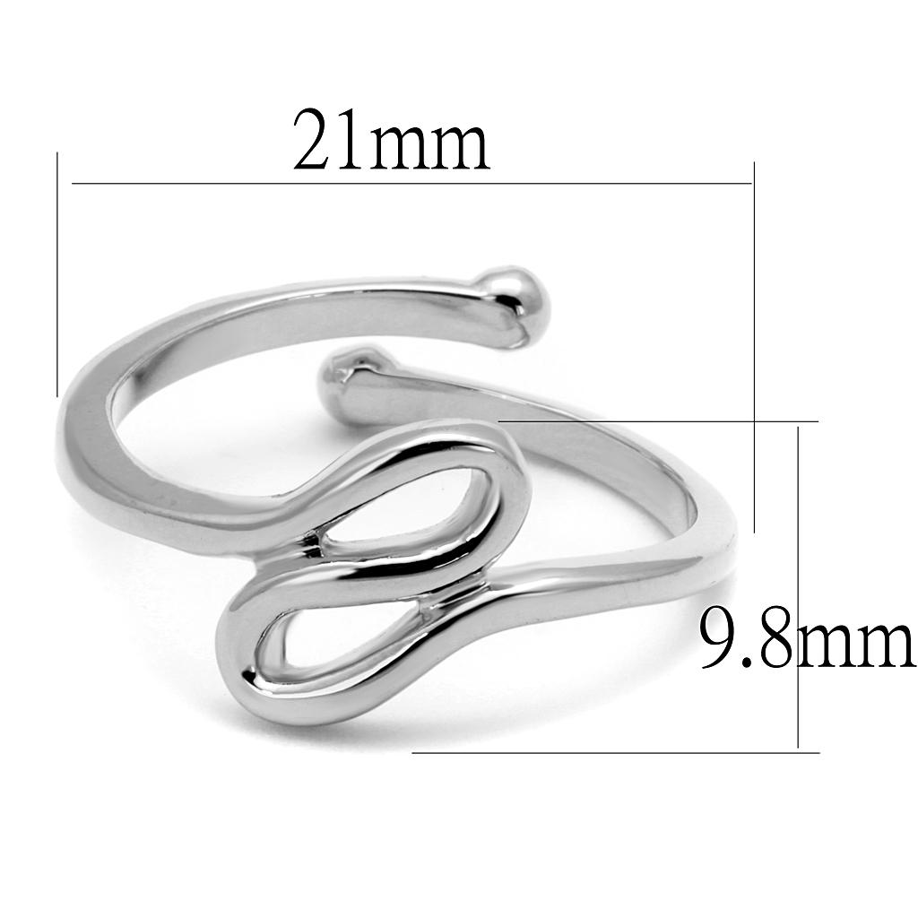 Rhodium Brass Ring with No Stone
