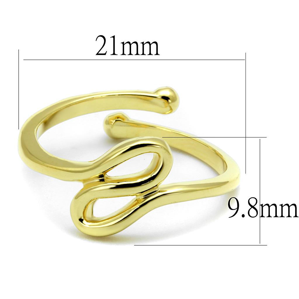Flash Gold Brass Ring with No Stone