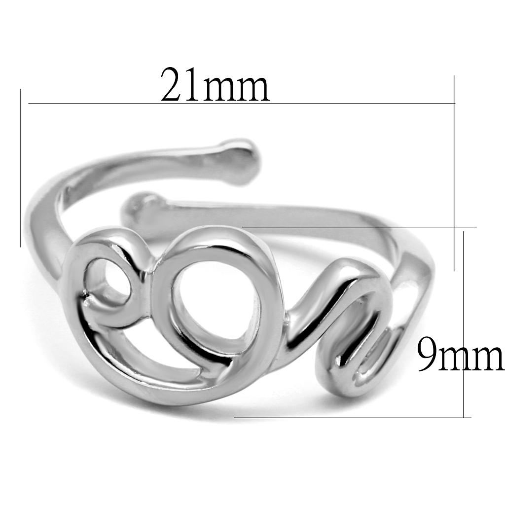 Rhodium Brass Ring with No Stone