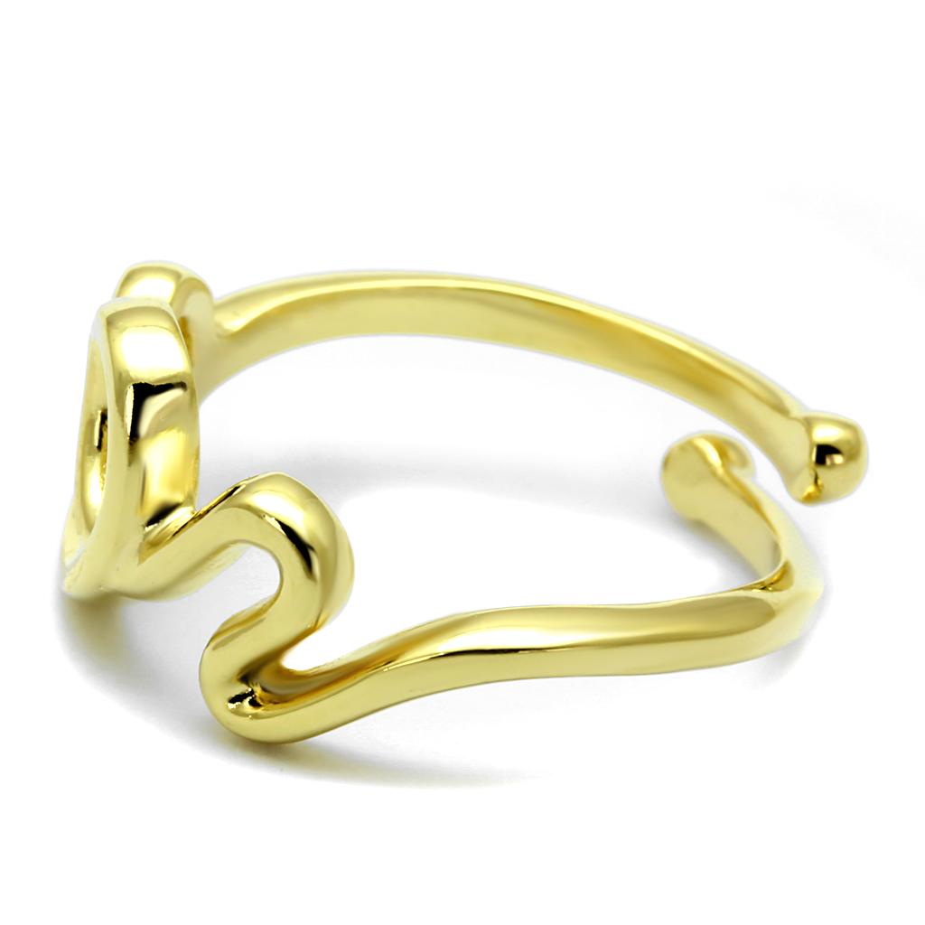 Flash Gold Brass Ring with No Stone
